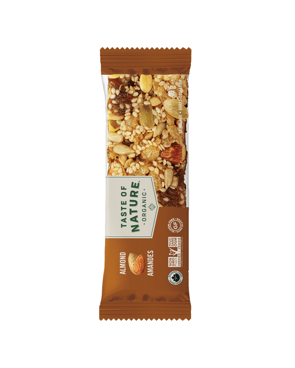 Organic Almond Fruit and Nut Snack Bar Taste of Nature